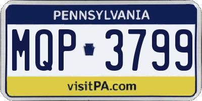 PA license plate MQP3799