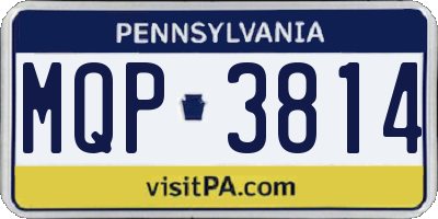 PA license plate MQP3814