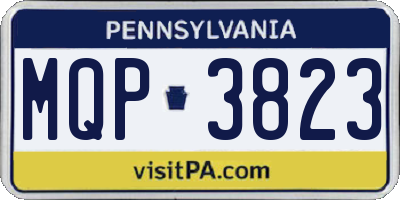 PA license plate MQP3823