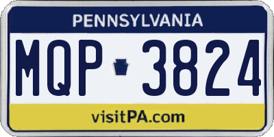 PA license plate MQP3824