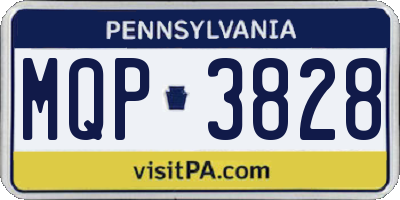 PA license plate MQP3828