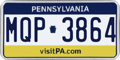 PA license plate MQP3864