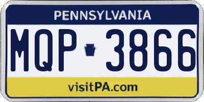 PA license plate MQP3866