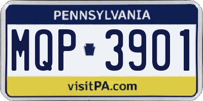 PA license plate MQP3901