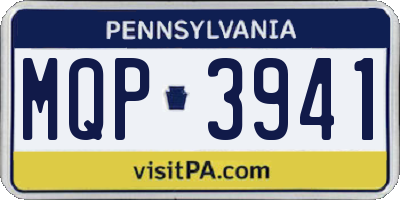 PA license plate MQP3941