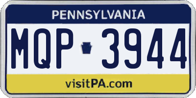 PA license plate MQP3944