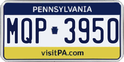 PA license plate MQP3950