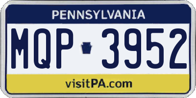 PA license plate MQP3952