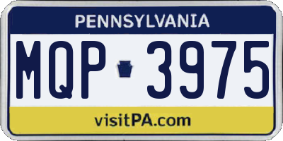 PA license plate MQP3975