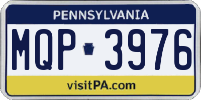 PA license plate MQP3976