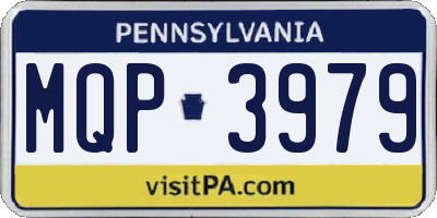 PA license plate MQP3979