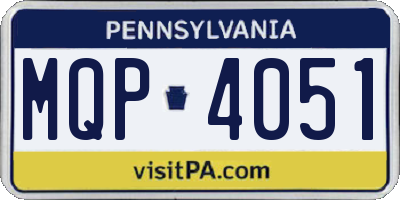 PA license plate MQP4051