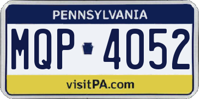 PA license plate MQP4052