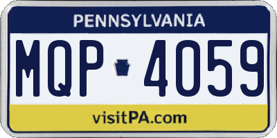 PA license plate MQP4059