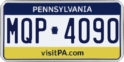PA license plate MQP4090