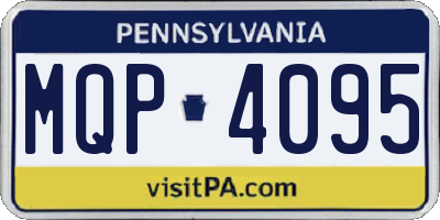 PA license plate MQP4095