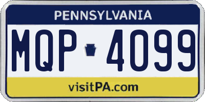 PA license plate MQP4099