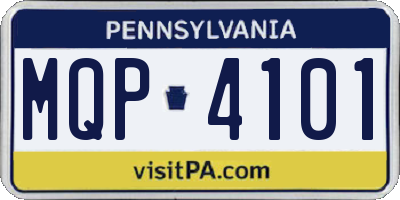 PA license plate MQP4101