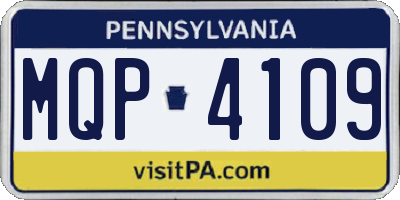PA license plate MQP4109