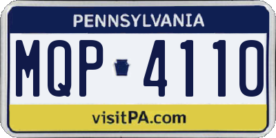 PA license plate MQP4110