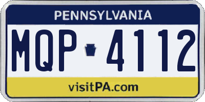 PA license plate MQP4112