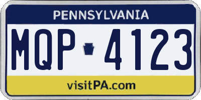 PA license plate MQP4123