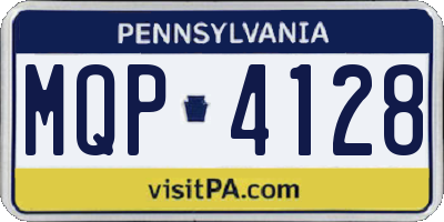 PA license plate MQP4128