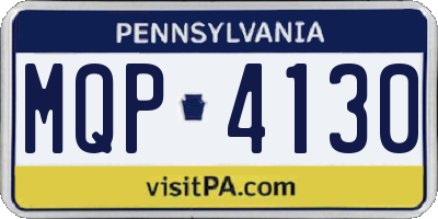 PA license plate MQP4130