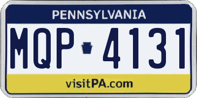 PA license plate MQP4131