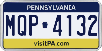 PA license plate MQP4132