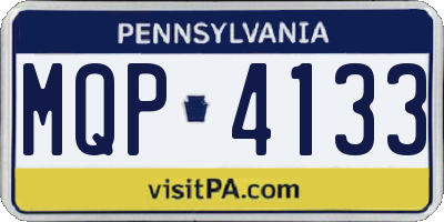 PA license plate MQP4133