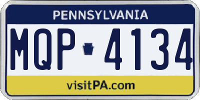 PA license plate MQP4134