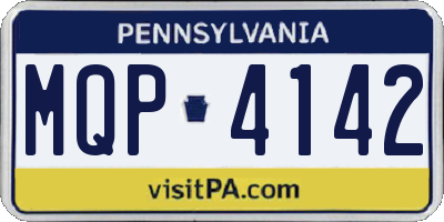 PA license plate MQP4142
