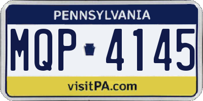 PA license plate MQP4145