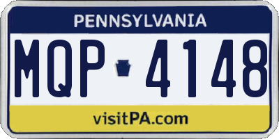 PA license plate MQP4148