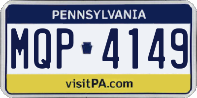 PA license plate MQP4149