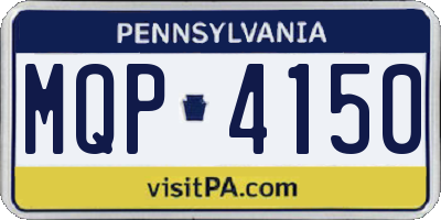 PA license plate MQP4150
