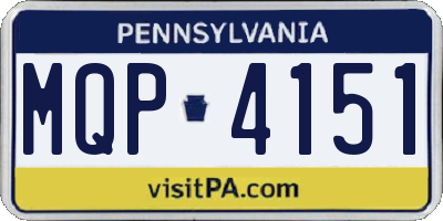 PA license plate MQP4151
