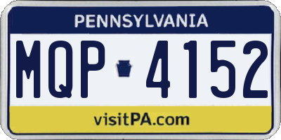 PA license plate MQP4152