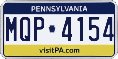 PA license plate MQP4154