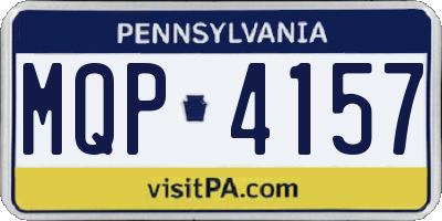 PA license plate MQP4157