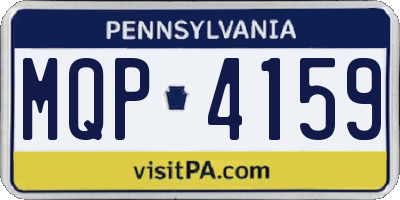 PA license plate MQP4159