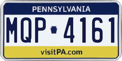 PA license plate MQP4161