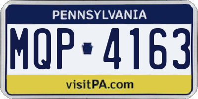 PA license plate MQP4163