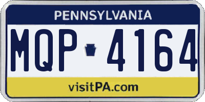 PA license plate MQP4164