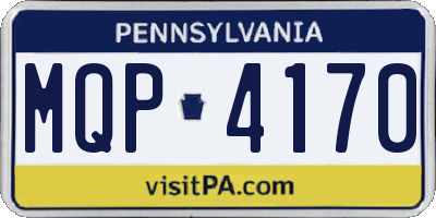 PA license plate MQP4170