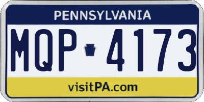PA license plate MQP4173