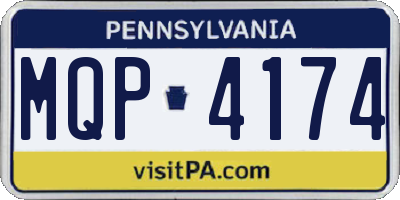 PA license plate MQP4174