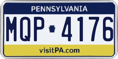 PA license plate MQP4176