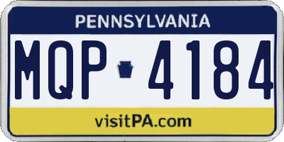 PA license plate MQP4184